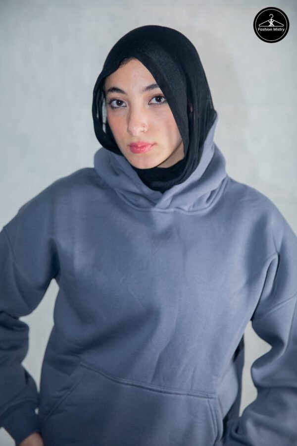 Basic Hoodie Oversize Unisex (Gray) - Image 4